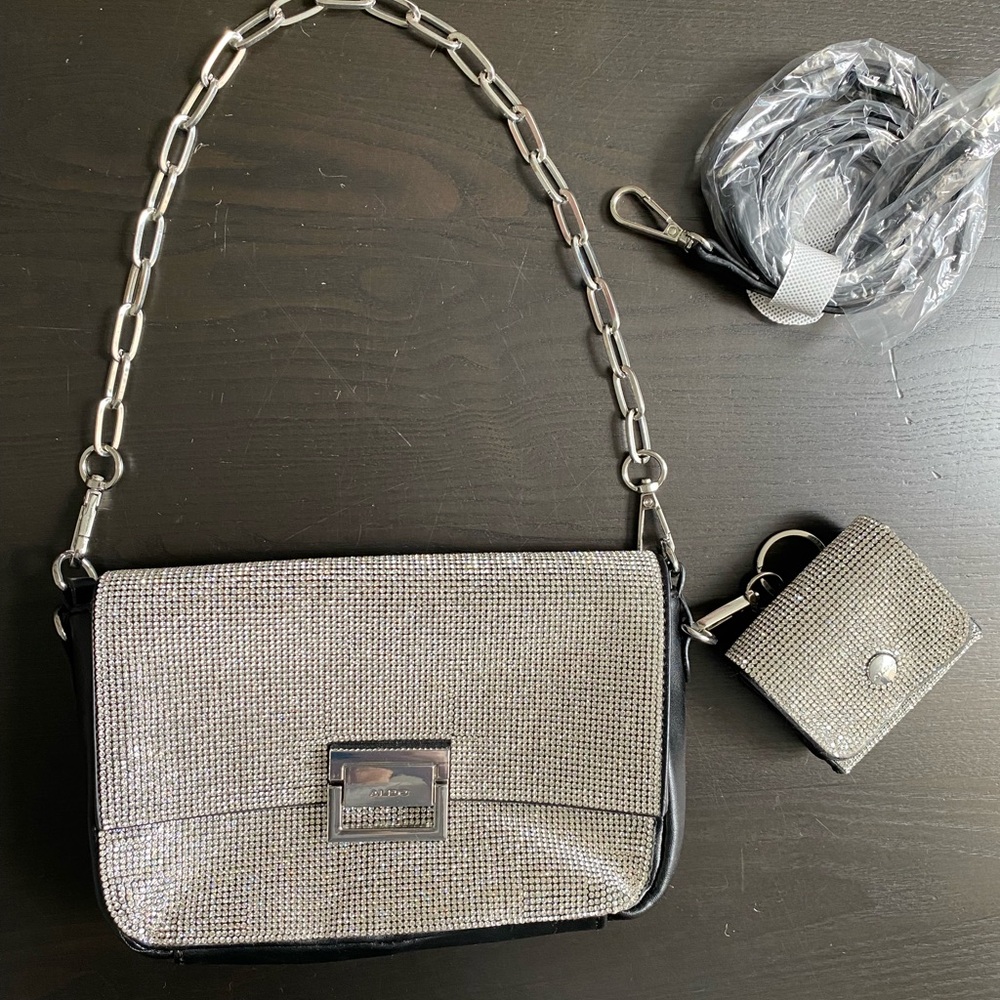Aldo bag cristals bling diamonds shoulder Christmas New Year